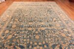 Detail Of Oversized Light Blue Antique Persian Khorassan Area Rug 71337 by Nazmiyal Antique Rugs