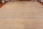 Detailed Of Cream Color Oversized Modern Distressed Decorative Rug 60945 by Nazmiyal Antique Rugs