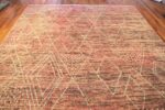 Details Of Berber Design Coral Modern Distressed Rug 60938 by Nazmiyal Antique Rugs