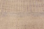 Details Of Cream Color Oversized Modern Distressed Decorative Rug 60945 by Nazmiyal Antique Rugs
