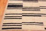 Details Of Ivory Background Modern Distressed Rug 60943 by Nazmiyal Antique Rugs