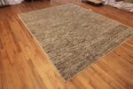 Side Of Textured Beige Modern Distressed Rug 60954 by Nazmiyal Antique Rugs