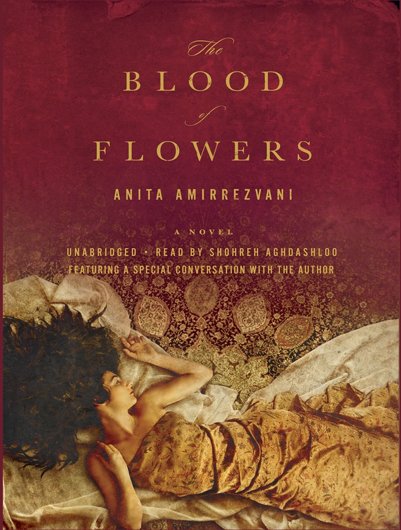 The Blood of Flowers by Anita Amirrezvani Book Cover Of The Blood of Flowers by Anita Amirrezvani by Nazmiyal Antique Rugs