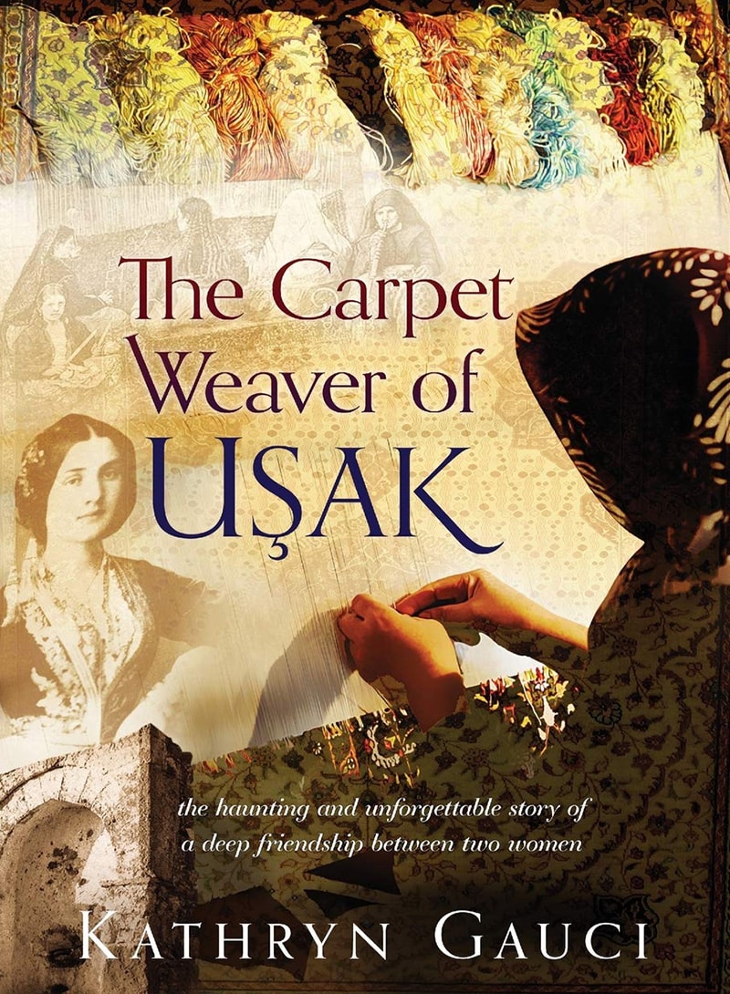 The Carpet Weaver of Usak by Kathryn Gauci Book Cover Of The Carpet Weaver of Usak by Kathryn Gauci by Nazmiyal Antique Rugs