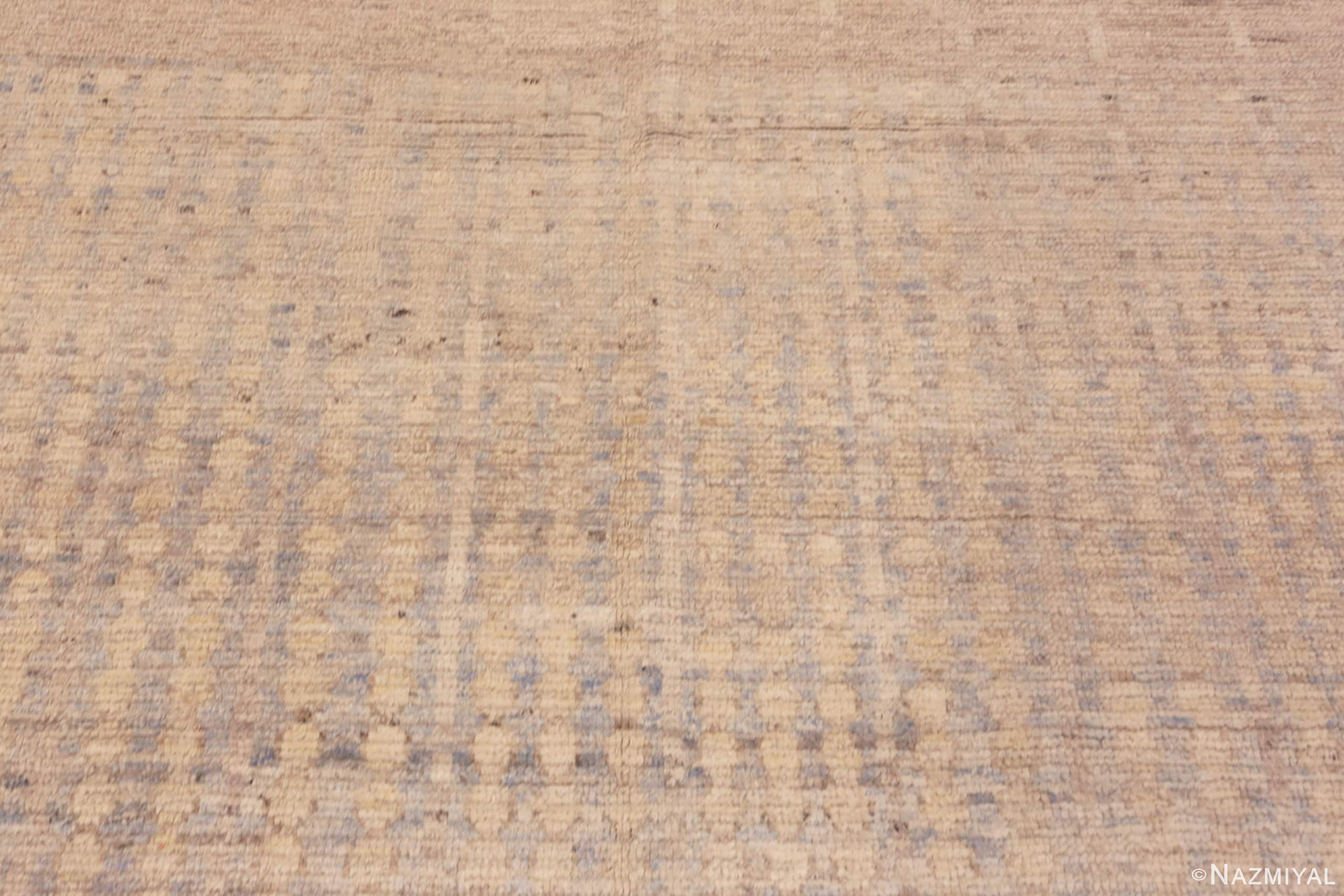 Texture Of Cream Color Oversized Modern Distressed Decorative Rug 60945 by Nazmiyal Antique Rugs