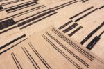 Weave Of Ivory Background Modern Distressed Rug 60943 by Nazmiyal Antique Rugs