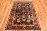 Whole View Of Blue Background Antique Persian Sarouk Farahan Rug 71307 by Nazmiyal Antique Rugs