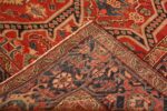 Back Of Geometric Antique Persian Heriz Rug 71386 by Nazmiyal Antique Rugs