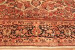 Border Of Antique Persian Sarouk Medallion Area Rug 70815 by Nazmiyal Antique Rugs