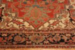 Border Of Antique Persian Serapi Rug 71369 by Nazmiyal Antique Rugs