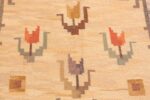 Close Up Of Mid Century Swedish Kilim 46857 by Nazmiyal Antique Rugs
