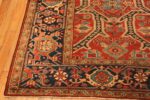 Corner Of Geometric Antique Persian Heriz Rug 71386 by Nazmiyal Antique Rugs