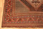 Corner Of Geometric Antique Persian Qashqai Rug 71381 by Nazmiyal Antique Rugs
