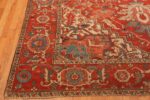Corner Of Large Antique Persian Serapi Area Rug 71112 by Nazmiyal Antique Rugs