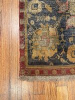 Corner Of Rare 17th Century Large Antique Persian Isfahan Rug 70804 by Nazmiyal Antique Rugs