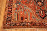 Corner Of Small Antique Persian Heriz Rug 71415 by Nazmiyal Antique Rugs
