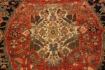 Detail Of Antique Persian Sarouk Farahan Area Rug 71378 by Nazmiyal Antique Rugs