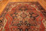 Detail Of Antique Persian Serapi Rug 71369 by Nazmiyal Antique Rugs