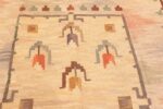 Detail Of Mid Century Swedish Kilim 46857 by Nazmiyal Antique Rugs