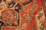 Detailed Of Antique Persian Serapi Rug 71369 by Nazmiyal Antique Rugs