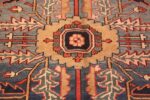 Details Of Blue Background Antique Persian Heriz Rug 71377 by Nazmiyal Antique Rugs