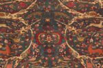 Details Of Light Blue Antique Persian Tehran Animal Rug 71108 by Nazmiyal Antique Rugs