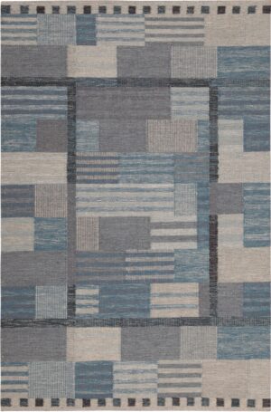 Geometric Modern Swedish Inspired Kilim Rug 60987 by Nazmiyal Antique Rugs
