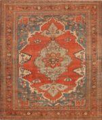 Room Size Antique Persian Serapi Rug 71416 by Nazmiyal Antique Rugs
