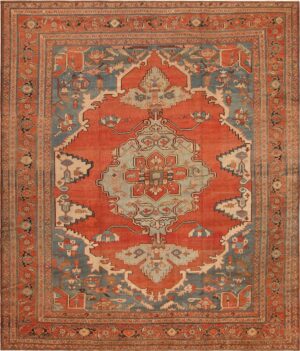 Room Size Antique Persian Serapi Rug 71416 by Nazmiyal Antique Rugs