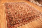 Side Of Antique Persian Sarouk Medallion Area Rug 70815 by Nazmiyal Antique Rugs