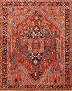 Small Antique Persian Heriz Rug 71415 by Nazmiyal Antique Rugs