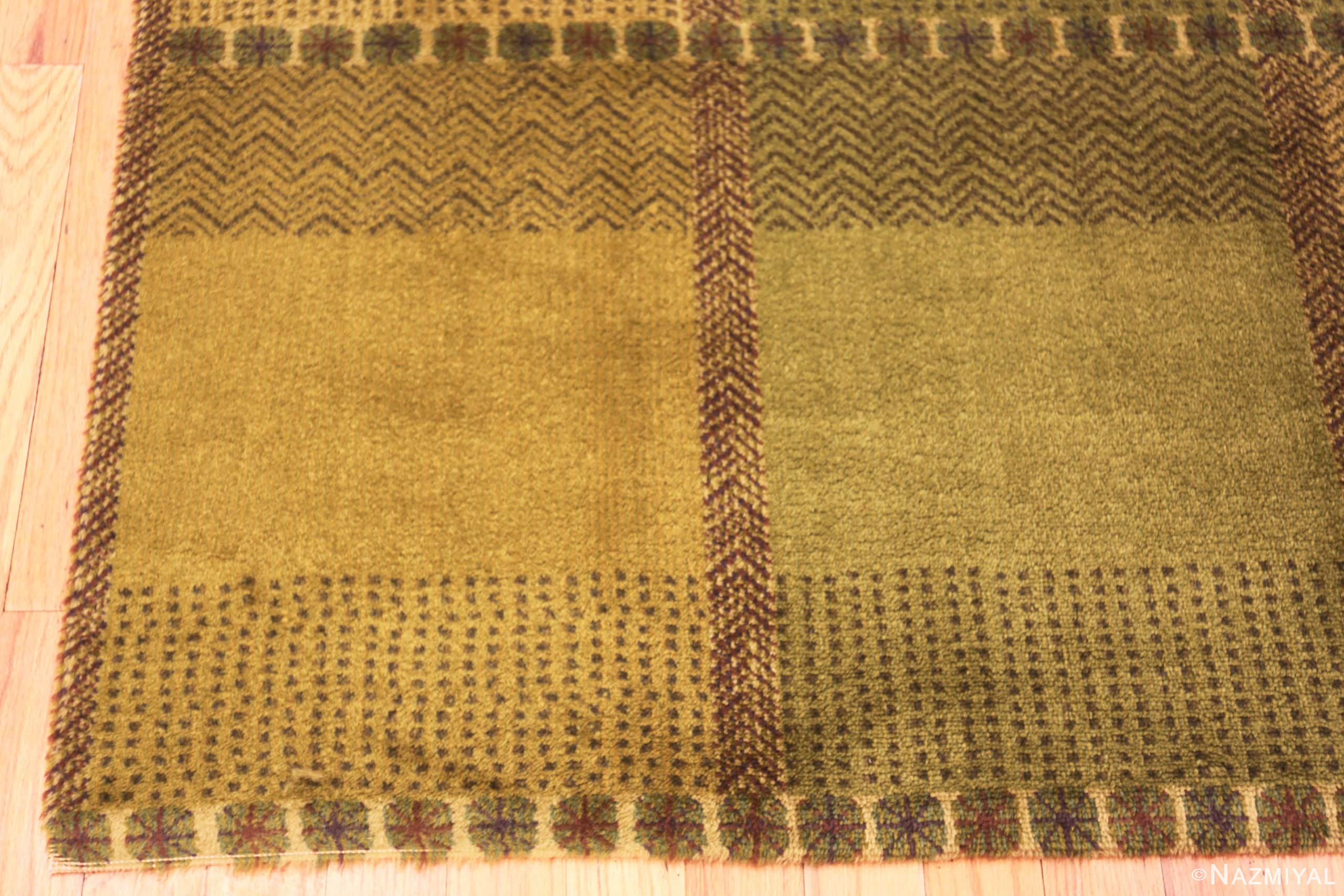 Corner Of Vintage Swedish Marianne Richter Rug 71325 by Nazmiyal Antique Rugs