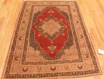 Whole View Of Antique Persian Tabriz Haji Jalili Rug 70816 by Nazmiyal Antique Rugs