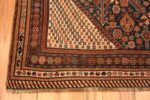 Corner Of Blue Background Antique Persian Qashqai Rug 71457 by Nazmiyal Antique Rugs