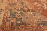 Detail Of Antique Persian Serapi Rug 71455 by Nazmiyal Antique Rugs