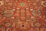 Detail Of Oversized Antique Persian Heriz Serapi Rug 71458 by Nazmiyal Antique Rugs