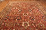 Detail View Of Oversized Antique Persian Heriz Serapi Rug 71458 by Nazmiyal Antique Rugs