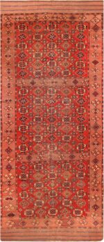 Gallery Size Antique Afghan Bashir Rug 71471 by Nazmiyal Antique Rugs
