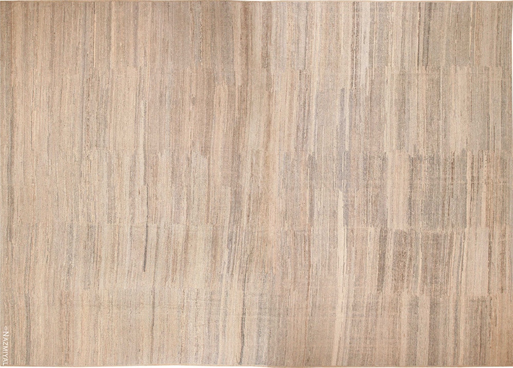 Abstract Design Oversized Beige Modern Rug #60956 by Nazmiyal Antique Rugs