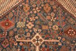 Texture Of Blue Background Antique Persian Qashqai Rug 71457 by Nazmiyal Antique Rugs