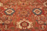 Texture Of Oversized Antique Persian Heriz Serapi Rug 71458 by Nazmiyal Antique Rugs