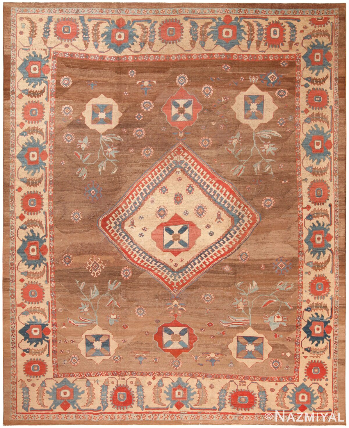 Antique Persian Bakshaish Rug 71494 by Nazmiyal Antique Rugs