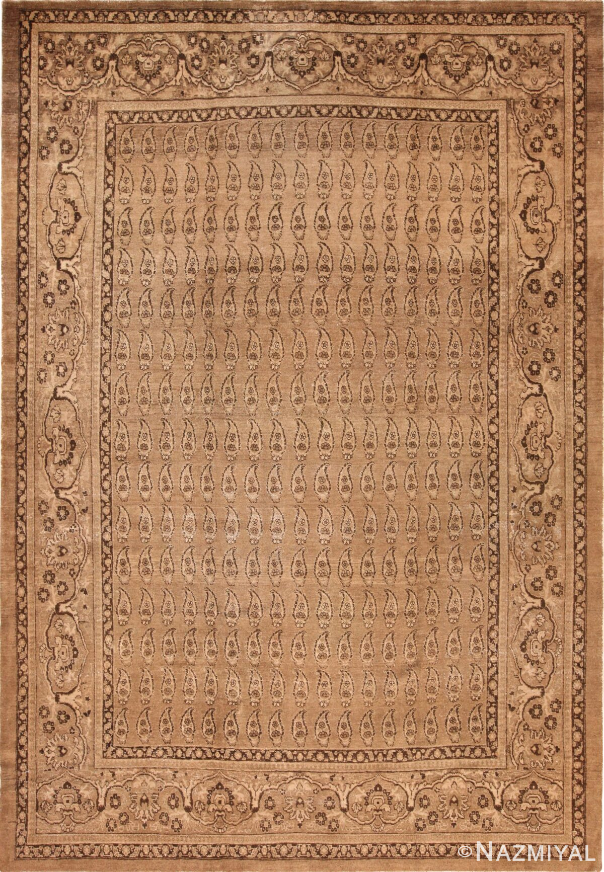 Antique Persian Tabriz Carpet 50219 by Nazmiyal Antique Rugs
