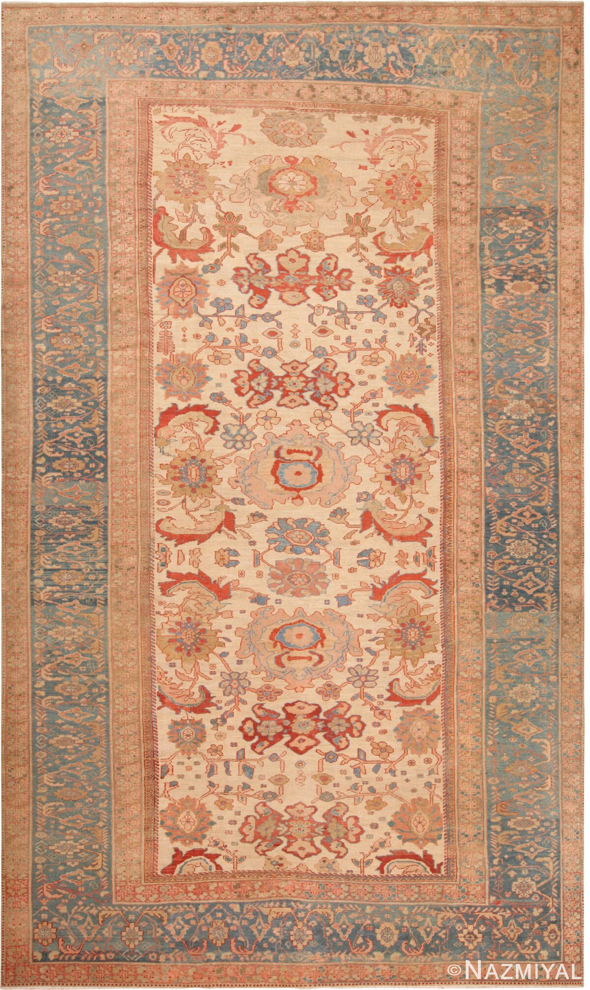 Breathtaking Antique Sultanabad Persian Rug 70341 by Nazmiyal Antique Rugs