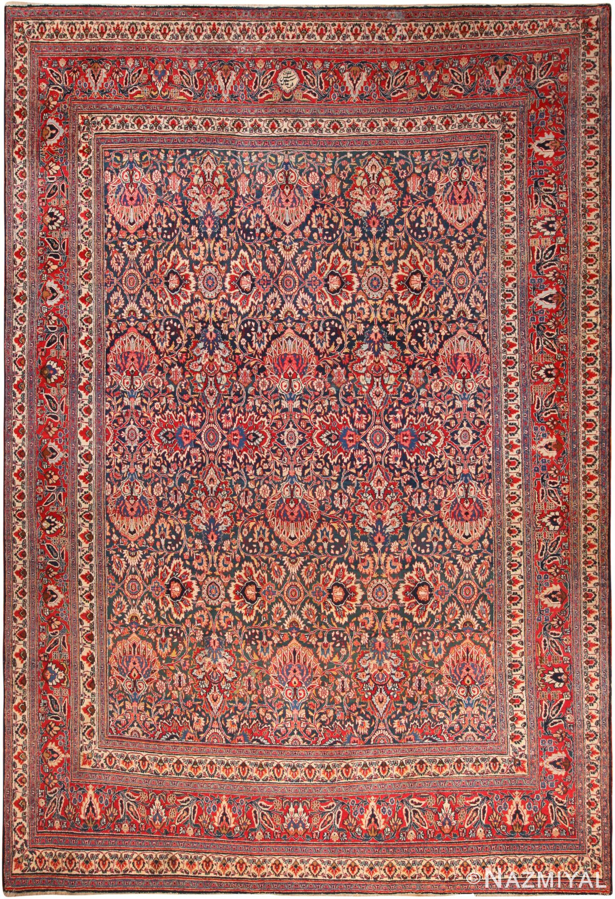 Large Antique Persian Khorassan Rug 71450 by Nazmiyal Antique Rugs