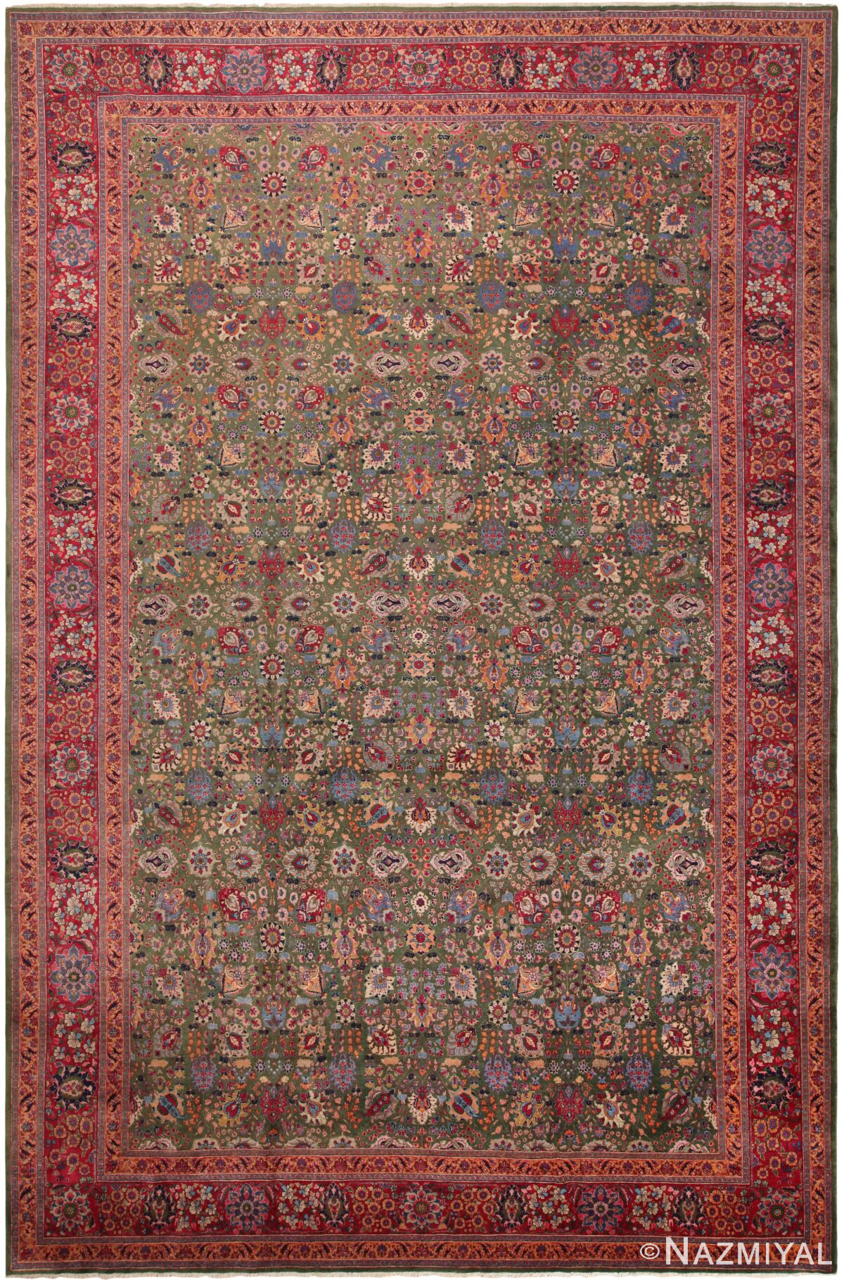 Large Antique Persian Tabriz Rug 71487 by Nazmiyal Antique Rugs