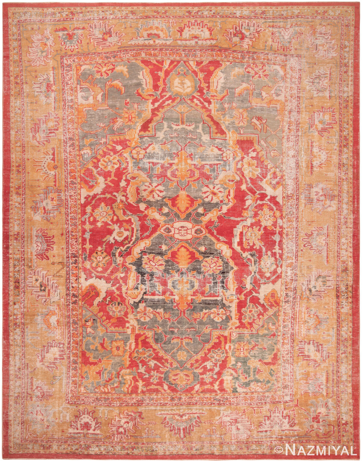 Large Antique Turkish Ghiordes Rug 71453 new by Nazmiyal Antique Rugs