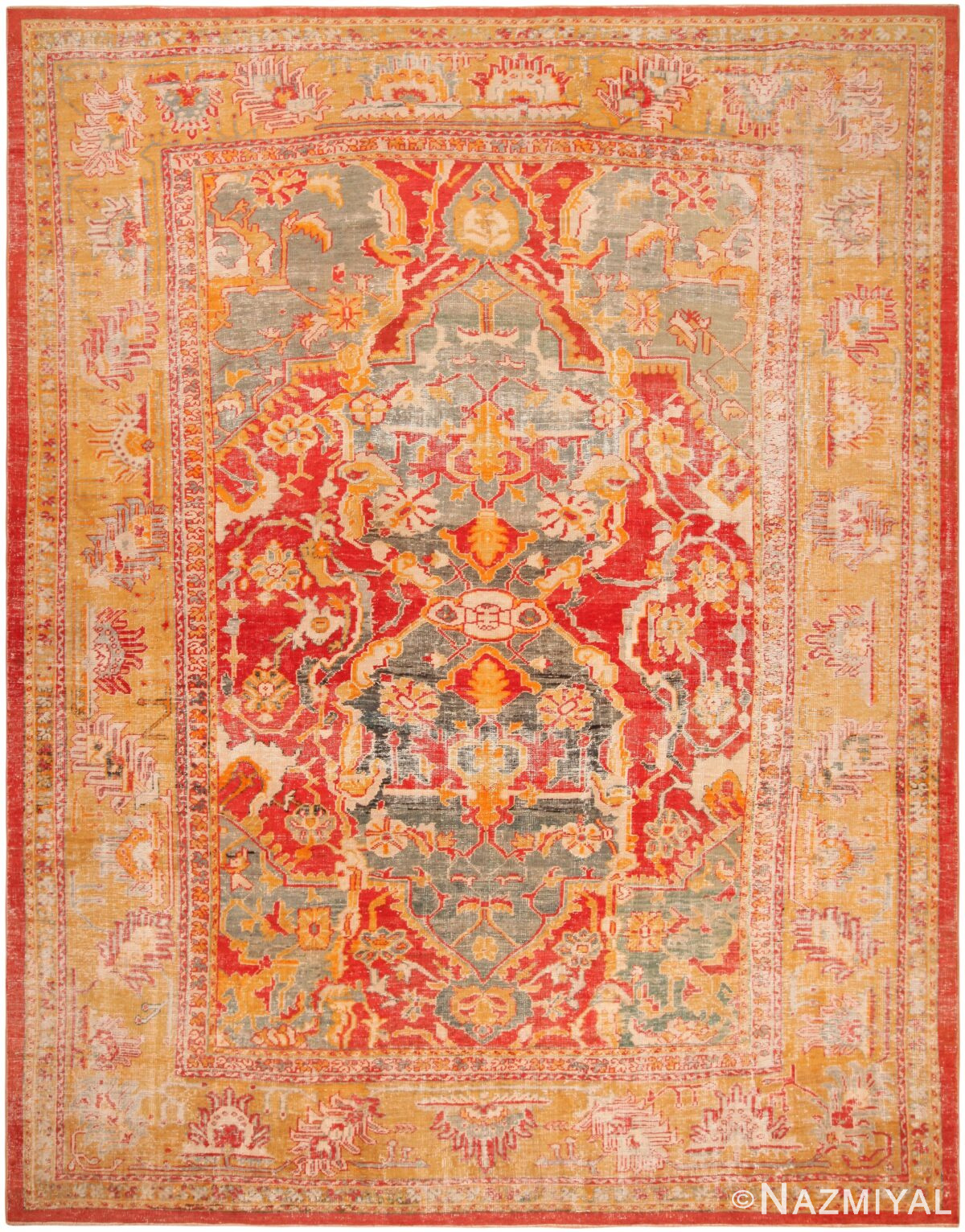 Large Antique Turkish Ghiordes Rug 71453 by Nazmiyal Antique Rugs