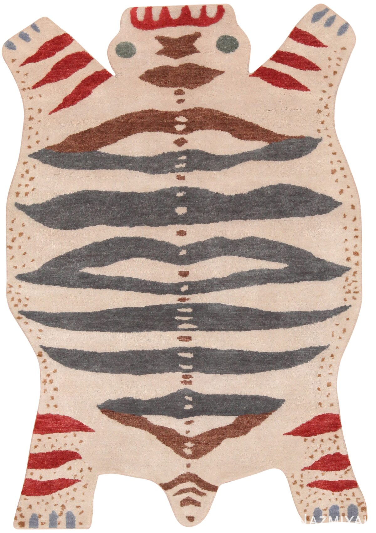 Modern Tiger Rug 60994 by Nazmiyal Antique Rugs