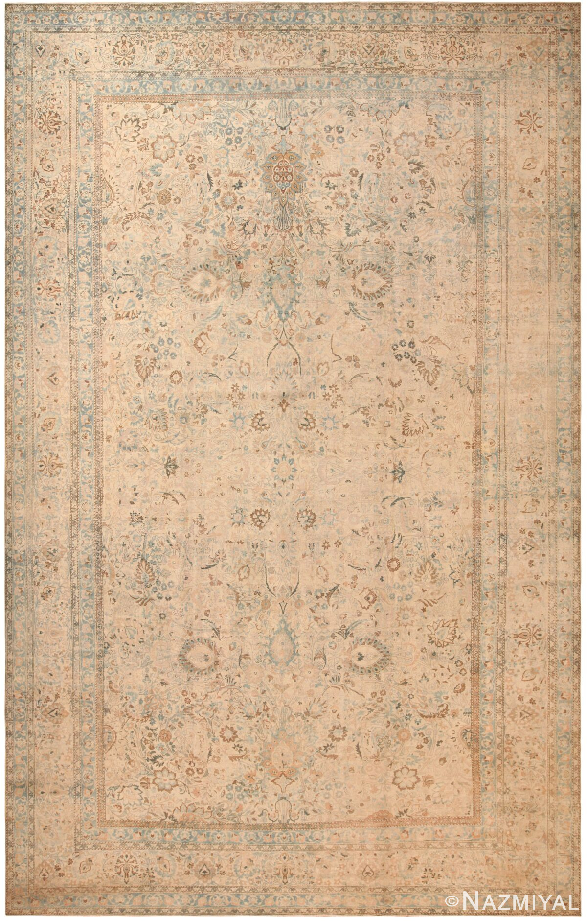 Oversized Antique Persian Khorassan Rug 71477 by Nazmiyal Antique Rugs